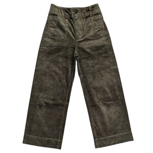 Maeve Anthropologie The Colette Wide Leg Corduroy Pants Moss Size 26